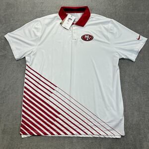 Nike Dri-Fit Men's XL White San Francisco 49ers Vapor Performance Polo Shirt NWT